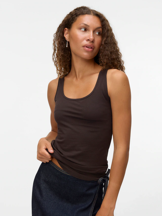 Vero Moda Tanktop »VMLULU LONG TANK TOP JRS GA NOOS« Baumwollmischung, regular fit