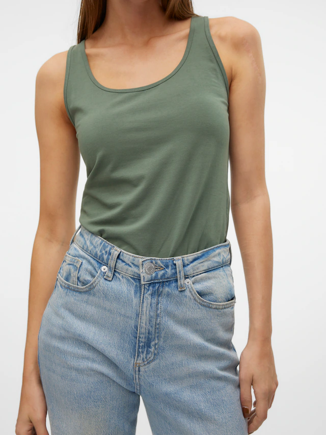 Vero Moda Tanktop »VMLULU LONG TANK TOP JRS GA NOOS« Baumwollmischung, regular fit