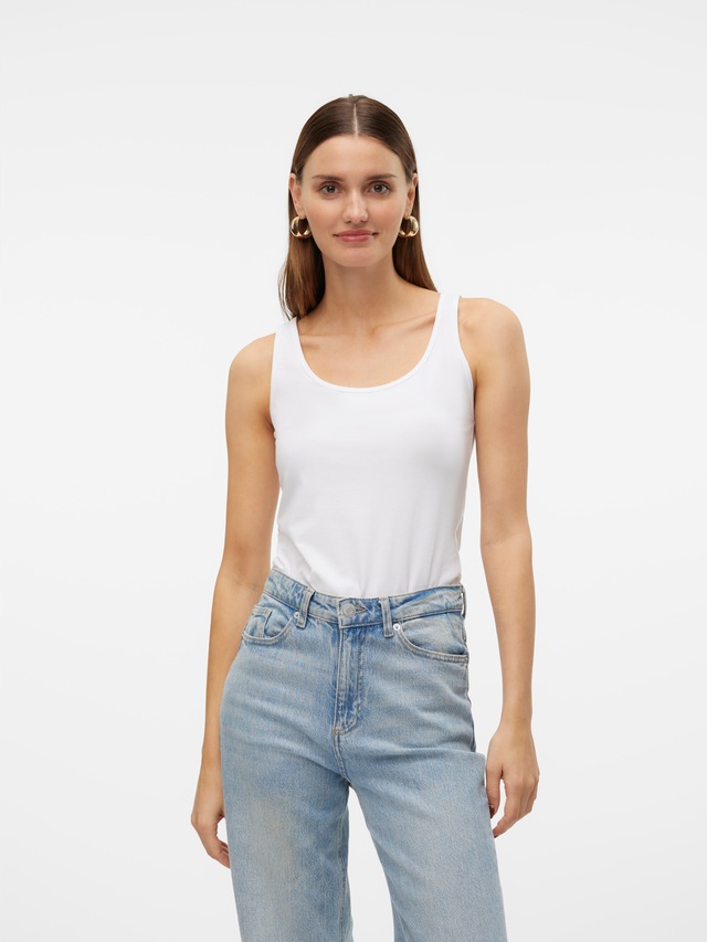 Vero Moda Tanktop »VMLULU LONG TANK TOP JRS GA NOOS« Baumwollmischung, regular fit