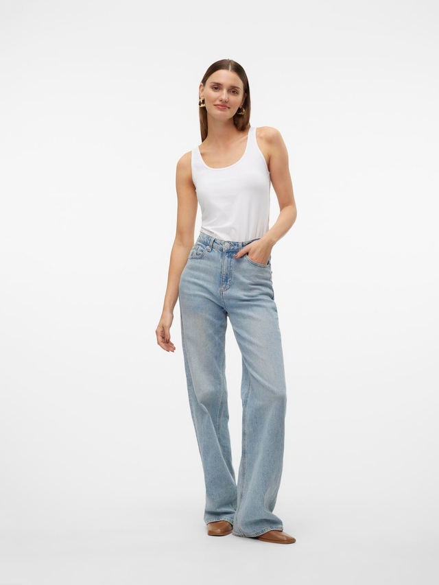 Vero Moda Tanktop »VMLULU LONG TANK TOP JRS GA NOOS« Baumwollmischung, regular fit