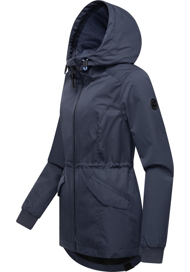 Ragwear Outdoorjacke »Dowey Tech« mit Kapuze stylische wasserdichte Übergangsjacke mit großer Kapuze