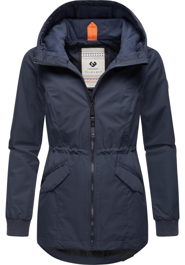 Ragwear Outdoorjacke »Dowey Tech« mit Kapuze stylische wasserdichte Übergangsjacke mit großer Kapuze