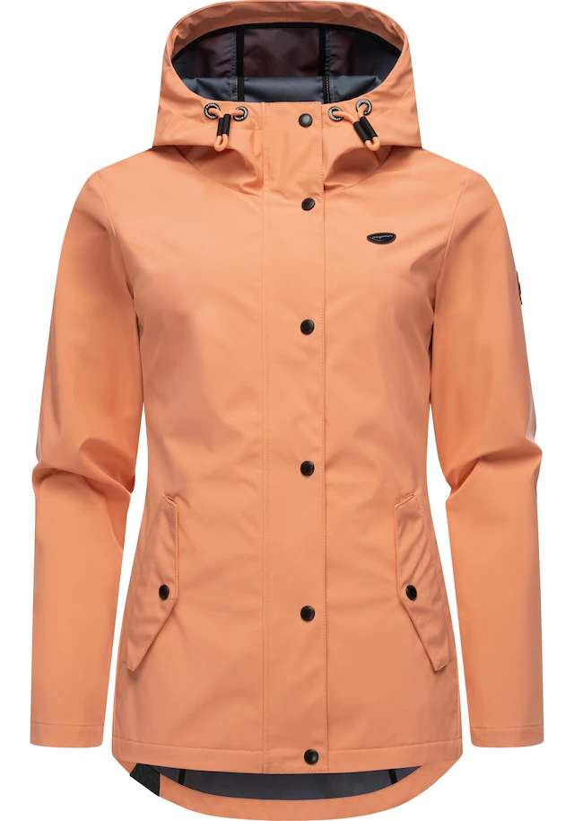 Ragwear Softshelljacke »Margge Shell« mit Kapuze wasserdichte Damen Übergangsjacke mit großer Kapuze