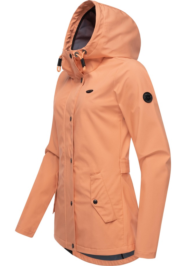 Ragwear Softshelljacke »Margge Shell« mit Kapuze wasserdichte Damen Übergangsjacke mit großer Kapuze