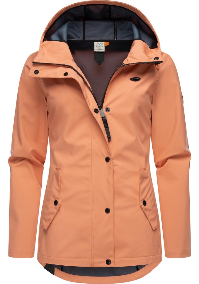 Ragwear Softshelljacke »Margge Shell« mit Kapuze wasserdichte Damen Übergangsjacke mit großer Kapuze