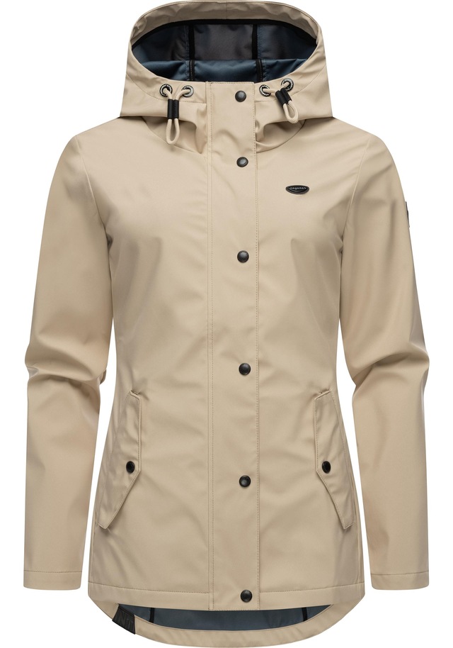 Ragwear Softshelljacke »Margge Shell« mit Kapuze wasserdichte Damen Übergangsjacke mit großer Kapuze