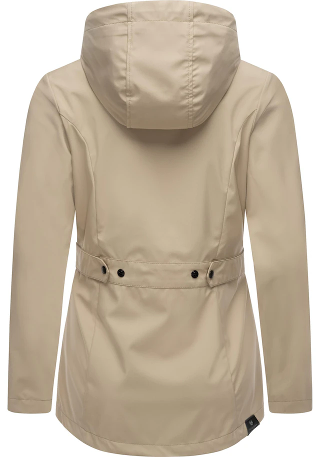 Ragwear Softshelljacke »Margge Shell« mit Kapuze wasserdichte Damen Übergangsjacke mit großer Kapuze