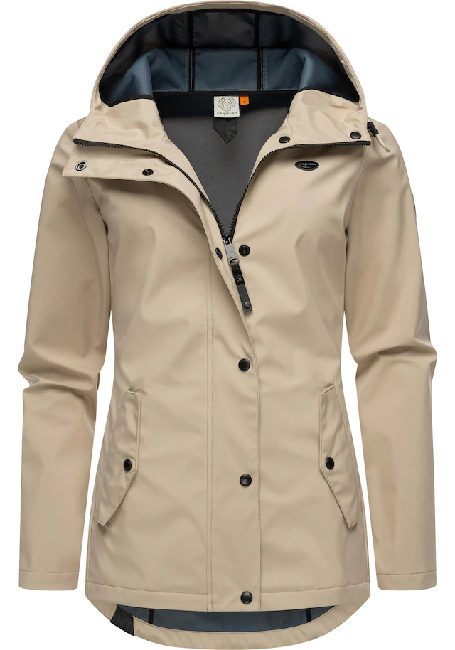 Ragwear Softshelljacke »Margge Shell« mit Kapuze wasserdichte Damen Übergangsjacke mit großer Kapuze