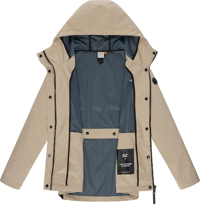 Ragwear Softshelljacke »Margge Shell« mit Kapuze wasserdichte Damen Übergangsjacke mit großer Kapuze