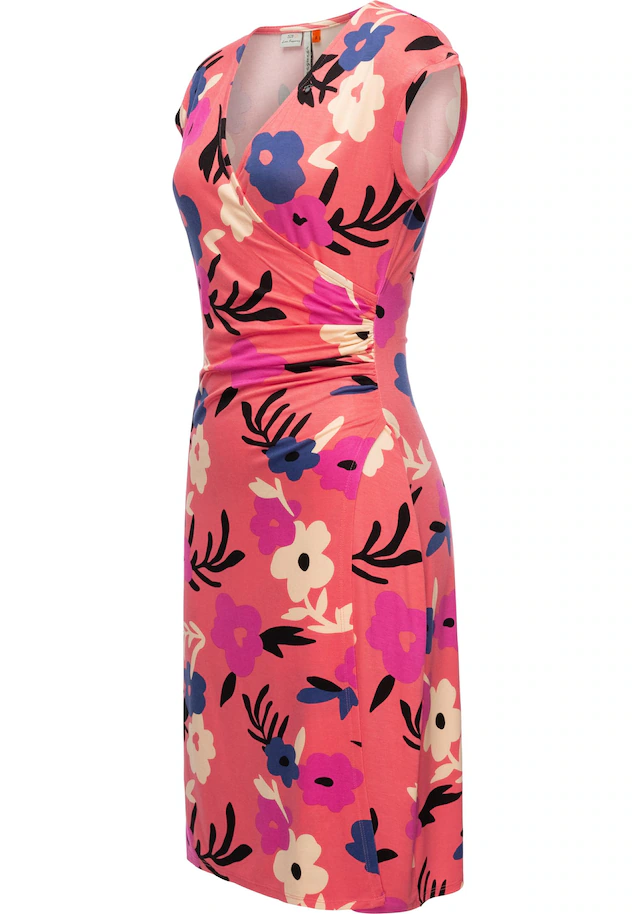 Ragwear Etuikleid »Crupi Print« Ohne Taschen figurbetontes Sommerkleid mit Raffung an der Taille