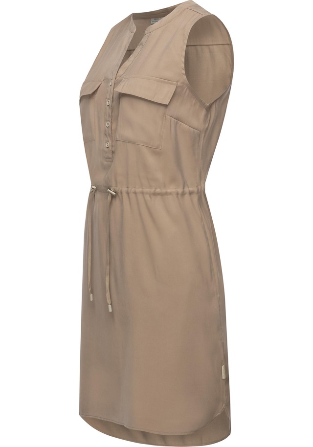 Ragwear Blusenkleid »Roissin« Brusttaschen | Eingrifftaschen stylisches Sommerkleid mit Bindeband