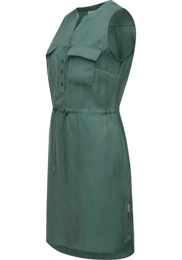 Ragwear Blusenkleid »Roissin« Brusttaschen | Eingrifftaschen stylisches Sommerkleid mit Bindeband