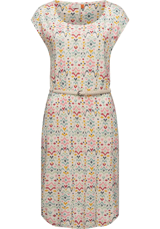 Ragwear Shirtkleid »Lilithe Ikat« Eingrifftaschen stylisches Damen Sommerkleid mit Taillengürtel