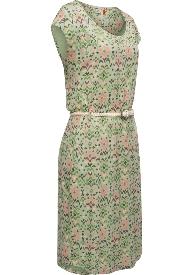 Ragwear Shirtkleid »Lilithe Ikat« Eingrifftaschen stylisches Damen Sommerkleid mit Taillengürtel