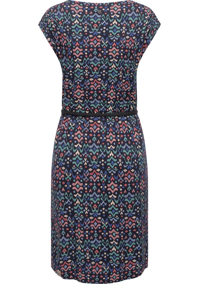 Ragwear Shirtkleid »Lilithe Ikat« Eingrifftaschen stylisches Damen Sommerkleid mit Taillengürtel