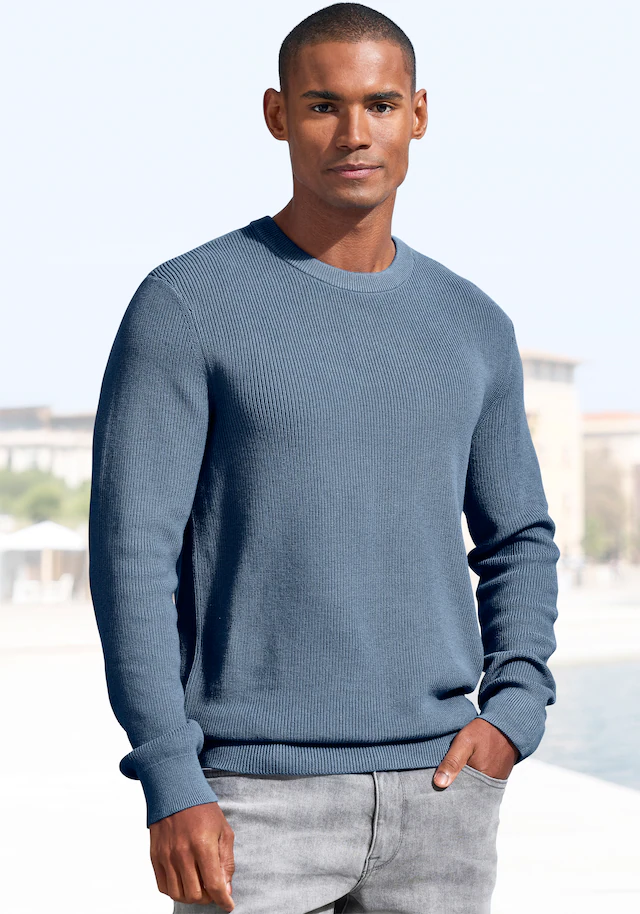 John Devin Strickpullover »bis Größe 5XL« Pullover in modischen Farben aus Baumwollmischung