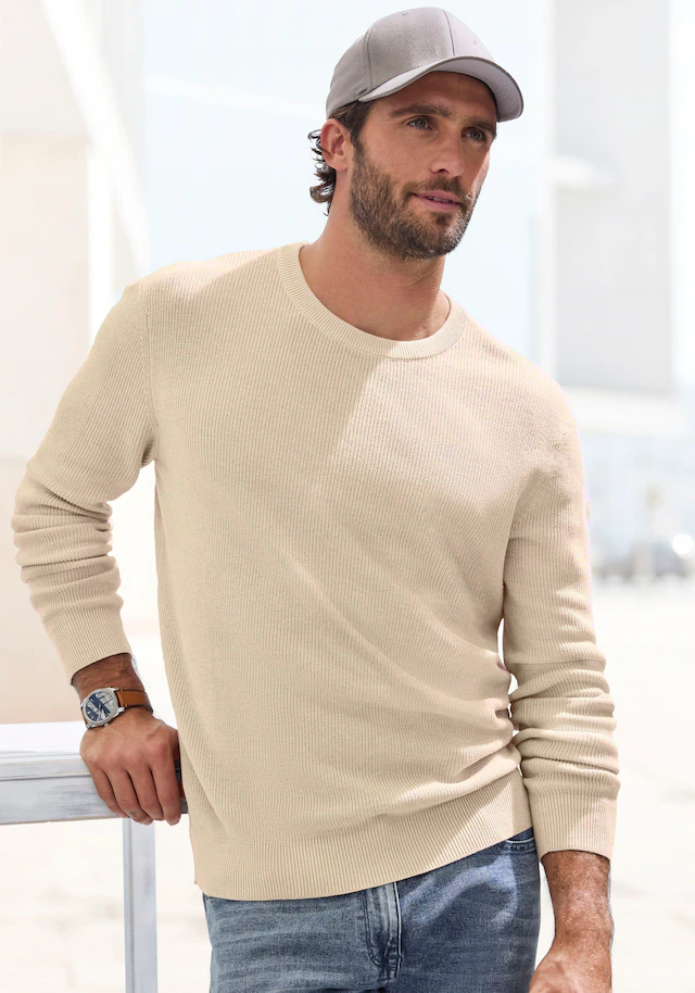 John Devin Strickpullover »bis Größe 5XL« Pullover in modischen Farben aus Baumwollmischung