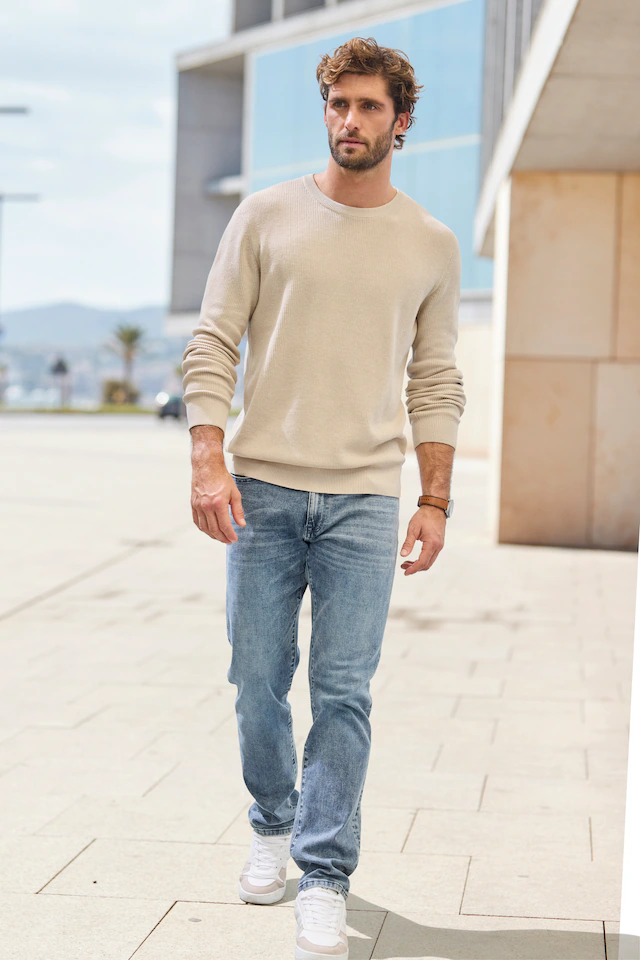 John Devin Strickpullover »bis Größe 5XL« Pullover in modischen Farben aus Baumwollmischung