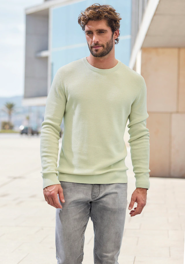 John Devin Strickpullover »bis Größe 5XL« Pullover in modischen Farben aus Baumwollmischung