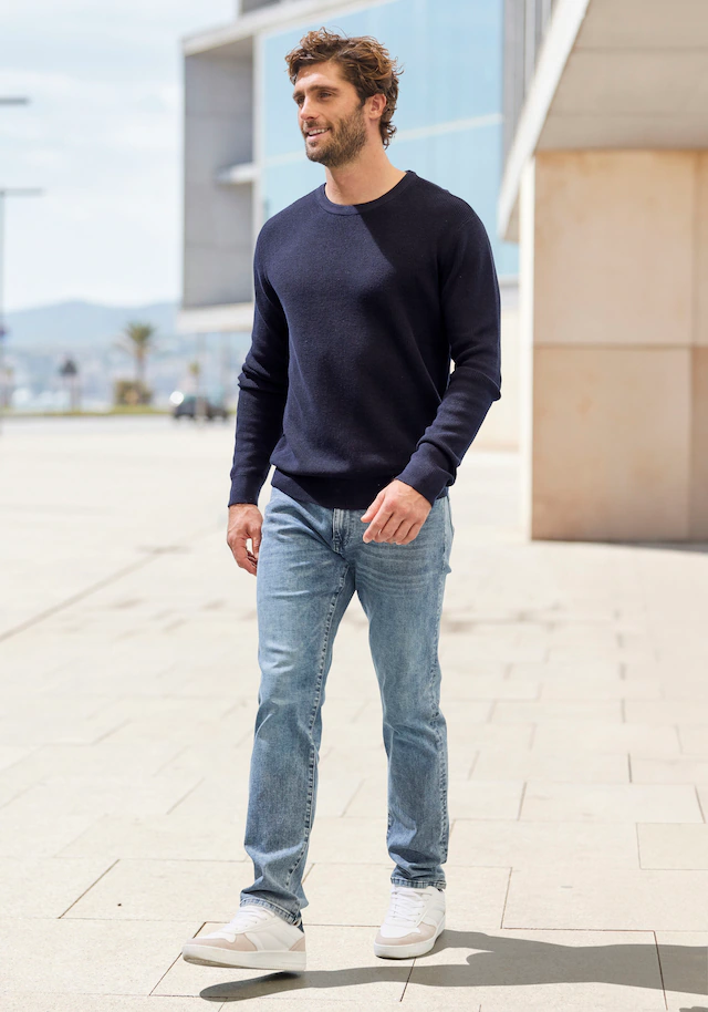 John Devin Strickpullover »bis Größe 5XL« Pullover in modischen Farben aus Baumwollmischung