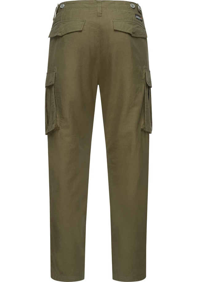 Ragwear Cargohose »Merly Long Linen« Lange luftige Herren Hose mit vielen Taschen