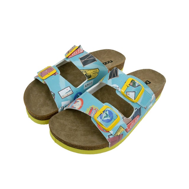 DOGO Pantolette »Stella Pantolette Aeroplanes Damen Sandalen, Stella Pantolette« Handgefertigt