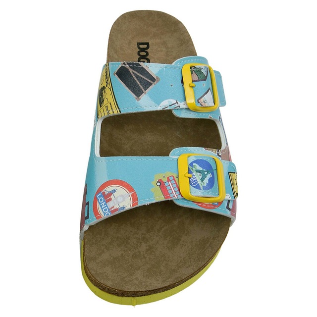 DOGO Pantolette »Stella Pantolette Aeroplanes Damen Sandalen, Stella Pantolette« Handgefertigt