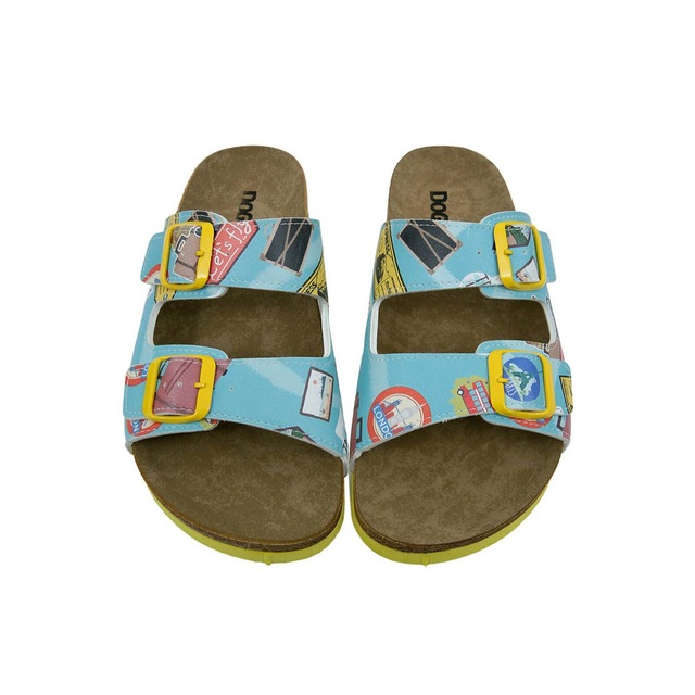 DOGO Pantolette »Stella Pantolette Aeroplanes Damen Sandalen, Stella Pantolette« Handgefertigt