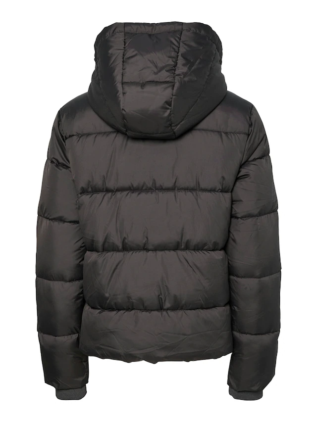pieces Steppjacke »PCBEE NEW SHORT PUFFER JACKET NOOS BC« mit Kapuze Kunstfaser