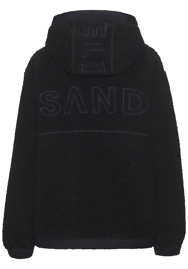 Elbsand Fleecejacke mit Kapuze Übergangsjacke aus Teddy-Fleece mit verstellbarer Kapuze
