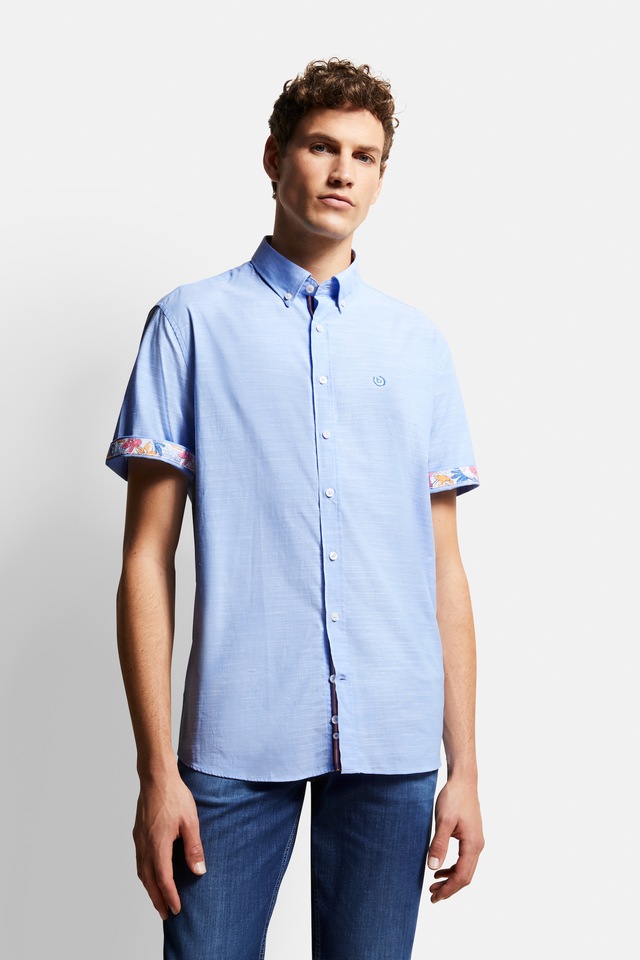 bugatti Kurzarmhemd mit Button-Down-Kragen
