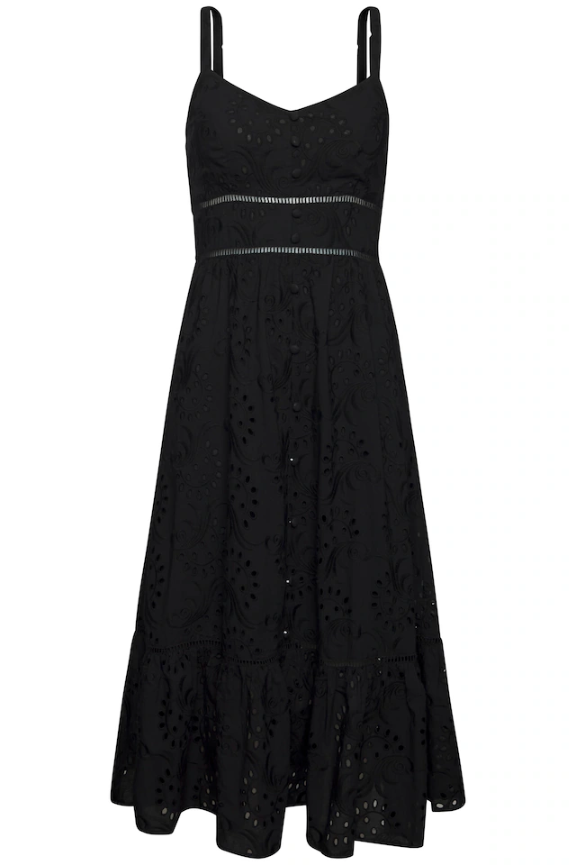 LASCANA Midikleid mit sommerlicher Lochstickerei