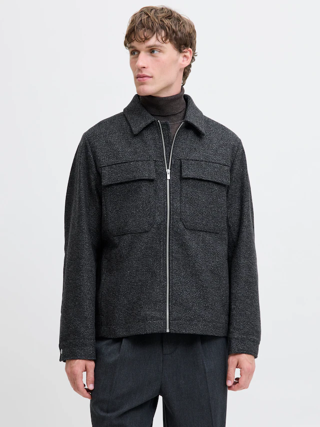 Jack & Jones Wolljacke »JPRCCRUSSEL WOOL BLEND JACKET SN« ohne Kapuze
