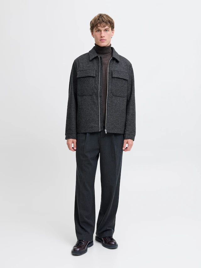 Jack & Jones Wolljacke »JPRCCRUSSEL WOOL BLEND JACKET SN« ohne Kapuze