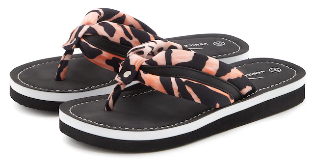 Venice Beach Badezehentrenner »Sandale, Badeschuh, Badelatsche, Flip Flop, Badeschlappe, Sommerschuhe« Zehentrenner mit wasserabweisender und leichter Sohle VEGAN