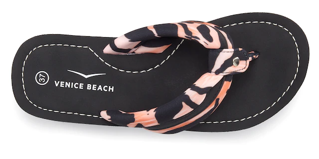 Venice Beach Badezehentrenner »Sandale, Badeschuh, Badelatsche, Flip Flop, Badeschlappe, Sommerschuhe« Zehentrenner mit wasserabweisender und leichter Sohle VEGAN