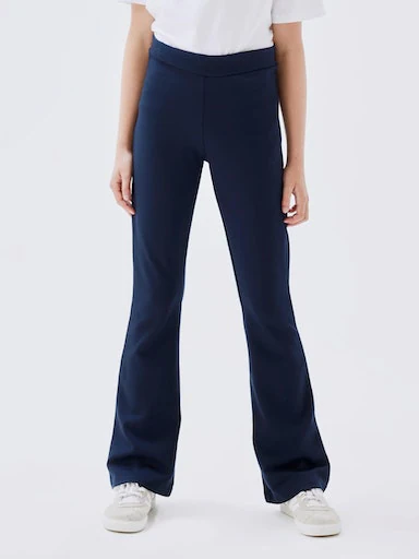 Name It Jerseyhose »NKFFRIKKALI für Mädchen mit ausgestelltem Bein und Viskose« unifarben, casual, ausgestellt, Viskosemix, ohne Kragen