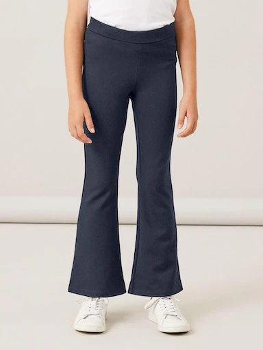 Name It Jerseyhose »NKFFRIKKALI für Mädchen mit ausgestelltem Bein und Viskose« unifarben, casual, ausgestellt, Viskosemix, ohne Kragen
