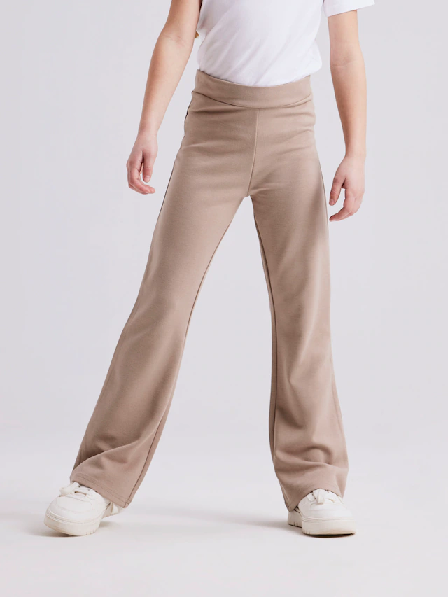 Name It Jerseyhose »NKFFRIKKALI für Mädchen mit ausgestelltem Bein und Viskose« unifarben, casual, ausgestellt, Viskosemix, ohne Kragen