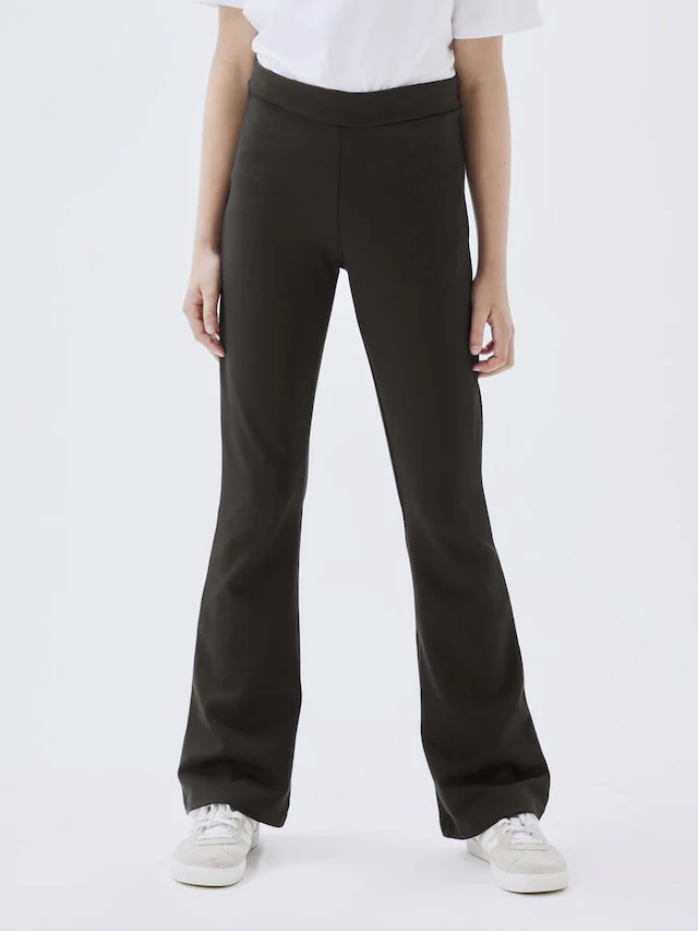 Name It Jerseyhose »NKFFRIKKALI für Mädchen mit ausgestelltem Bein und Viskose« unifarben, casual, ausgestellt, Viskosemix, ohne Kragen