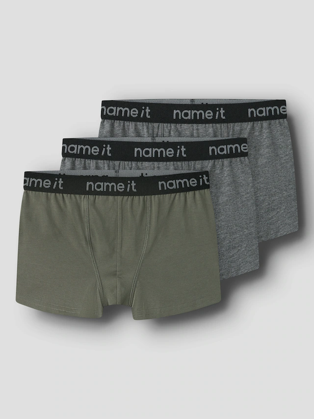 Name It Trunk »NKMBOXER 3P« Packung, 3 Stk. eng, Jersey, Logoschriftzug, angesetztes Bündchen