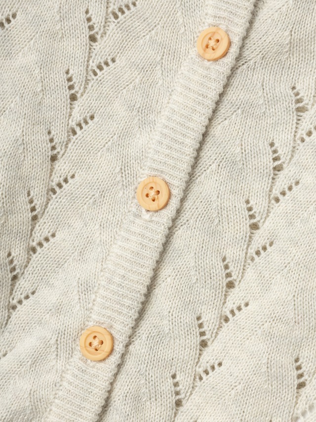 Name It Strickjacke »NMFBANNI für Mädchen mit Ajour-Strick und Rippbündchen« unifarben, casual, regular fit, Baumwolle, Rundhals