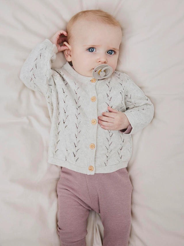 Name It Strickjacke »NMFBANNI für Mädchen mit Ajour-Strick und Rippbündchen« unifarben, casual, regular fit, Baumwolle, Rundhals