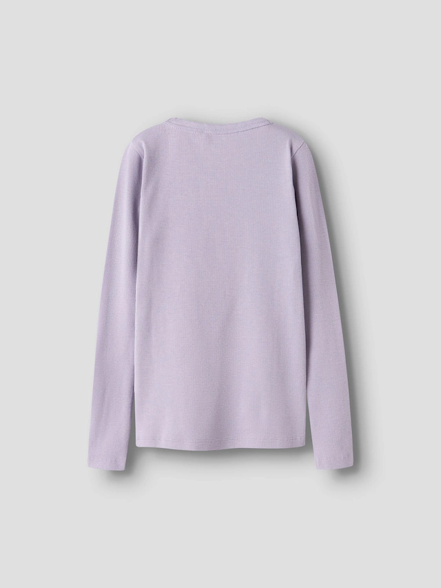 Name It Langarmshirt »NKFNAKAL LS TOP NOOS« in Basic-Form und leicht gerippter Qualität