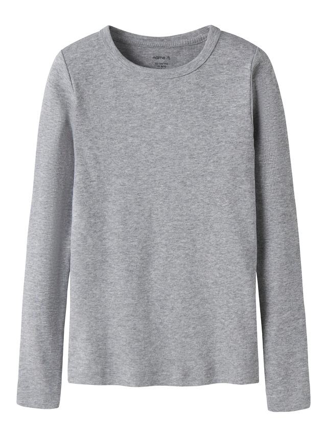 Name It Langarmshirt »NKFNAKAL LS TOP NOOS« in Basic-Form und leicht gerippter Qualität