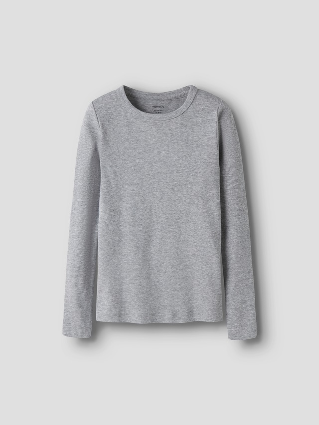 Name It Langarmshirt »NKFNAKAL LS TOP NOOS« in Basic-Form und leicht gerippter Qualität