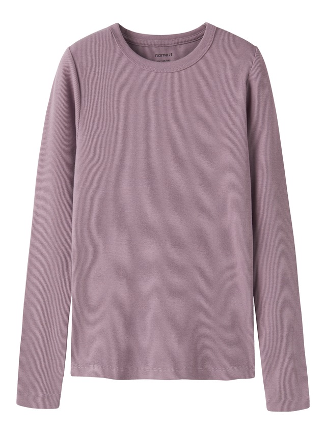 Name It Langarmshirt »NKFNAKAL LS TOP NOOS« in Basic-Form und leicht gerippter Qualität