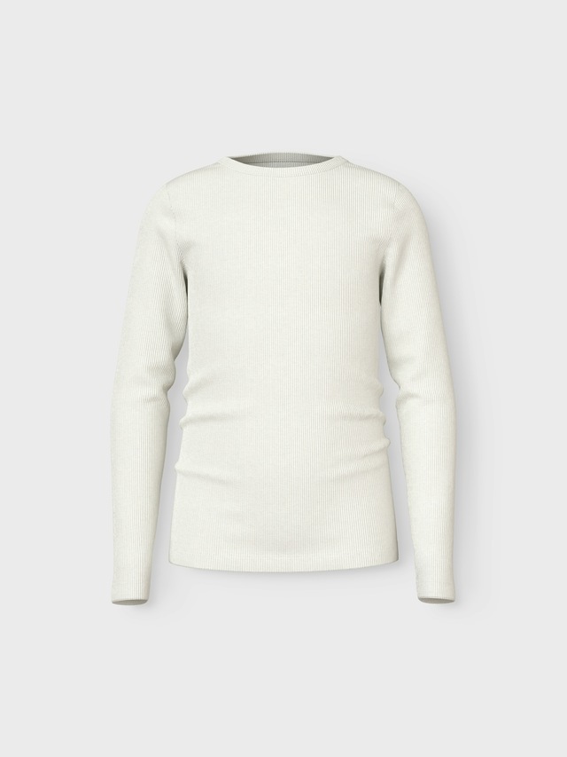 Name It Langarmshirt »NKFNAKAL LS TOP NOOS« in Basic-Form und leicht gerippter Qualität