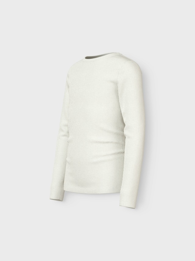 Name It Langarmshirt »NKFNAKAL LS TOP NOOS« in Basic-Form und leicht gerippter Qualität