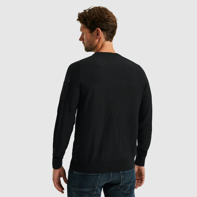 PME LEGEND Rundhalspullover »American classic Buckley knit« mit Logo Stickerei